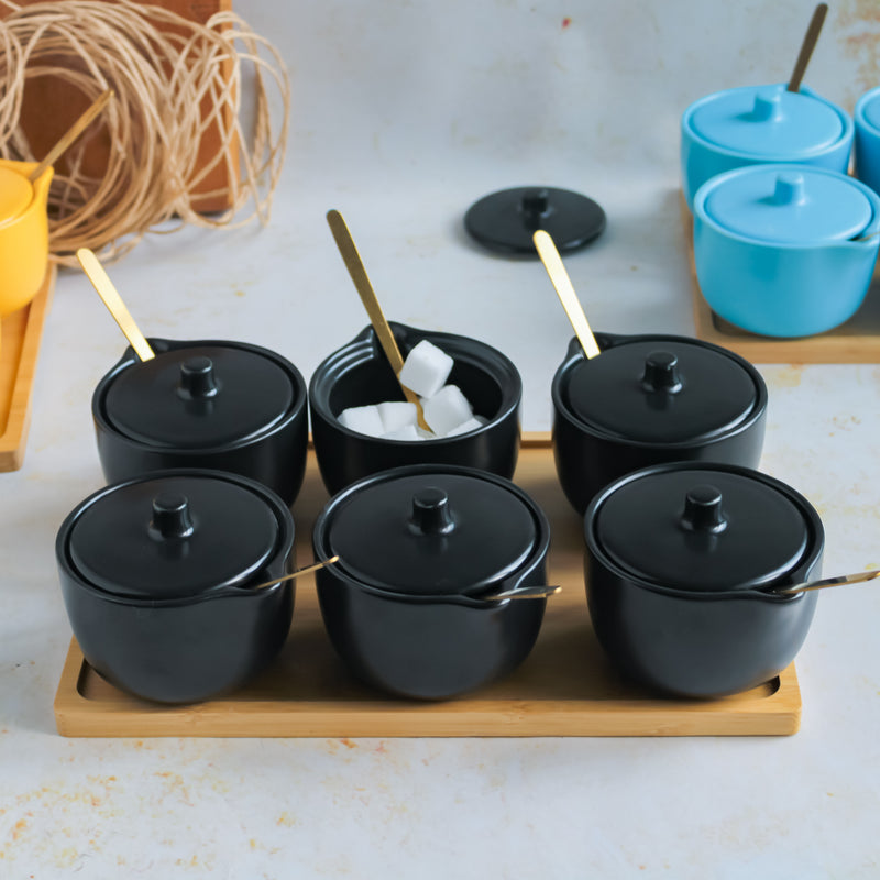 Pickle Jars With Tray Set of 6 - Jar