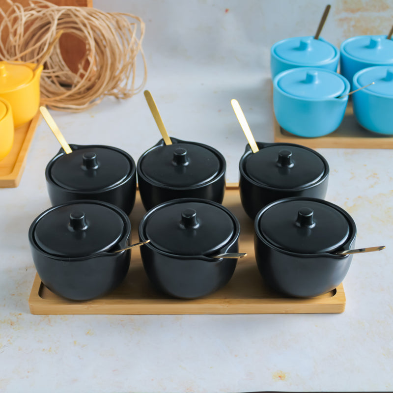 Pickle Jars With Tray Set of 6 - Jar