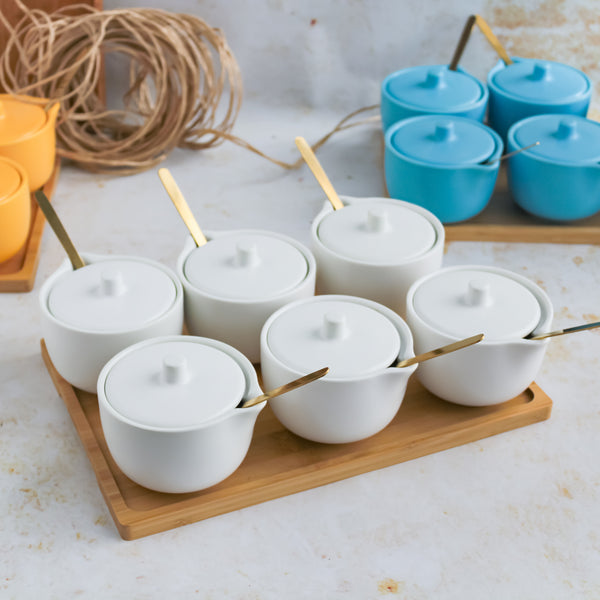 Pickle Jars With Tray Set of 6