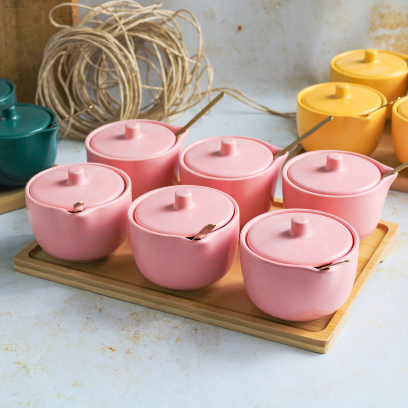 Pickle Jars With Tray Set of 6 - Jar