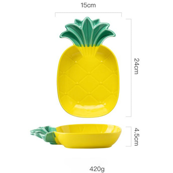 Pineapple Dishes - Serving plate, snack plate, dessert plate | Plates for dining & home decor