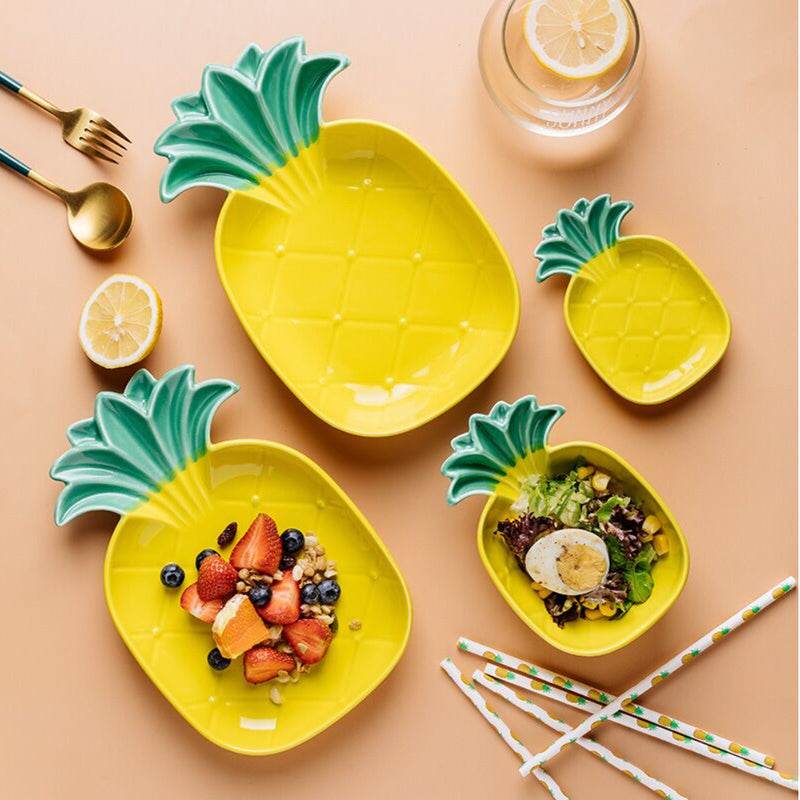 Pineapple Dishes - Serving plate, snack plate, dessert plate | Plates for dining & home decor
