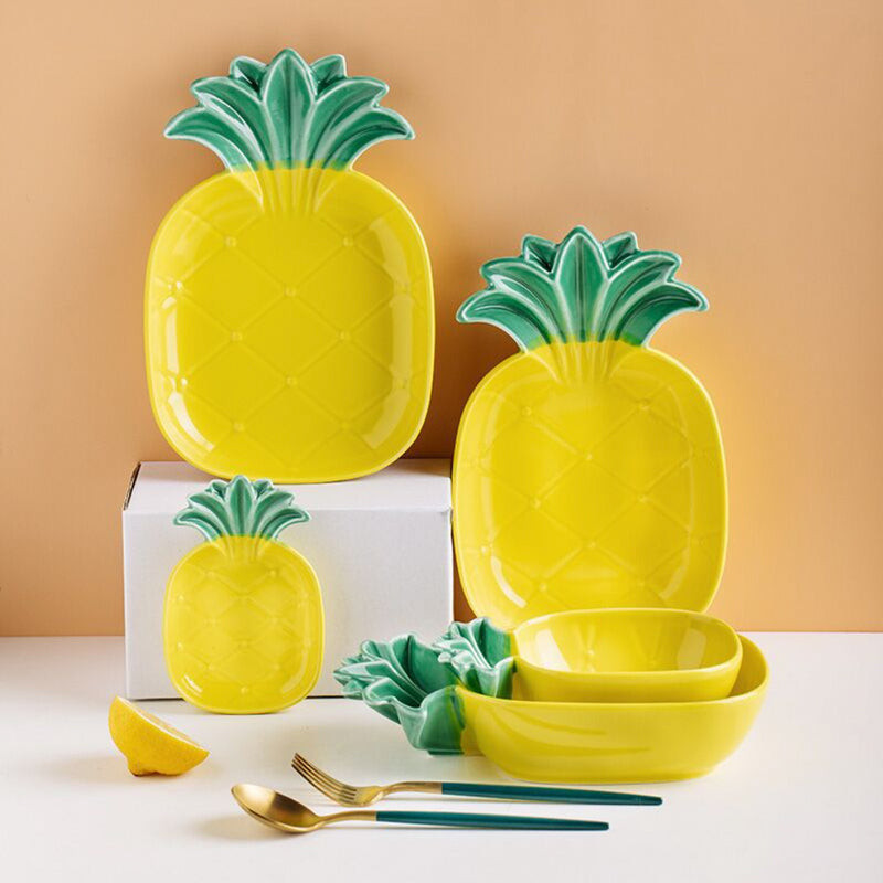 Pineapple Dishes - Serving plate, snack plate, dessert plate | Plates for dining & home decor