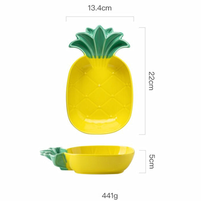 Pineapple Dishes - Serving plate, snack plate, dessert plate | Plates for dining & home decor
