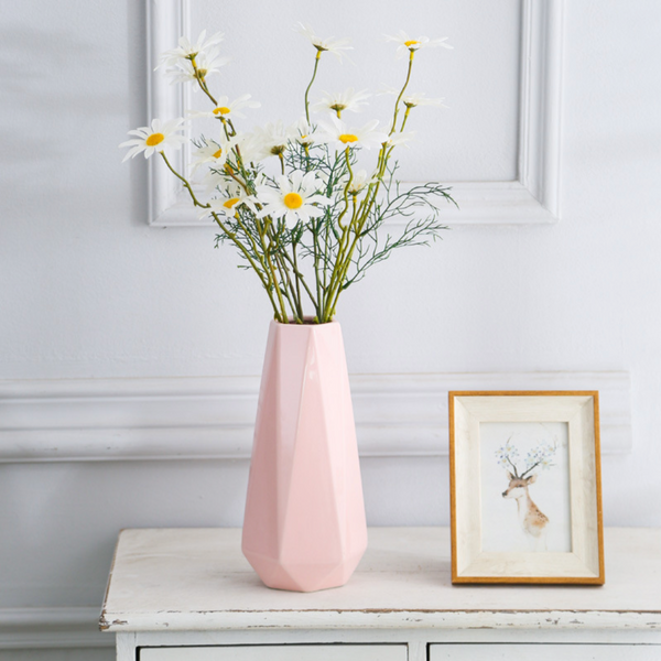 Pink Geometric Vase - Flower vase for home decor, office and gifting | Home decoration items