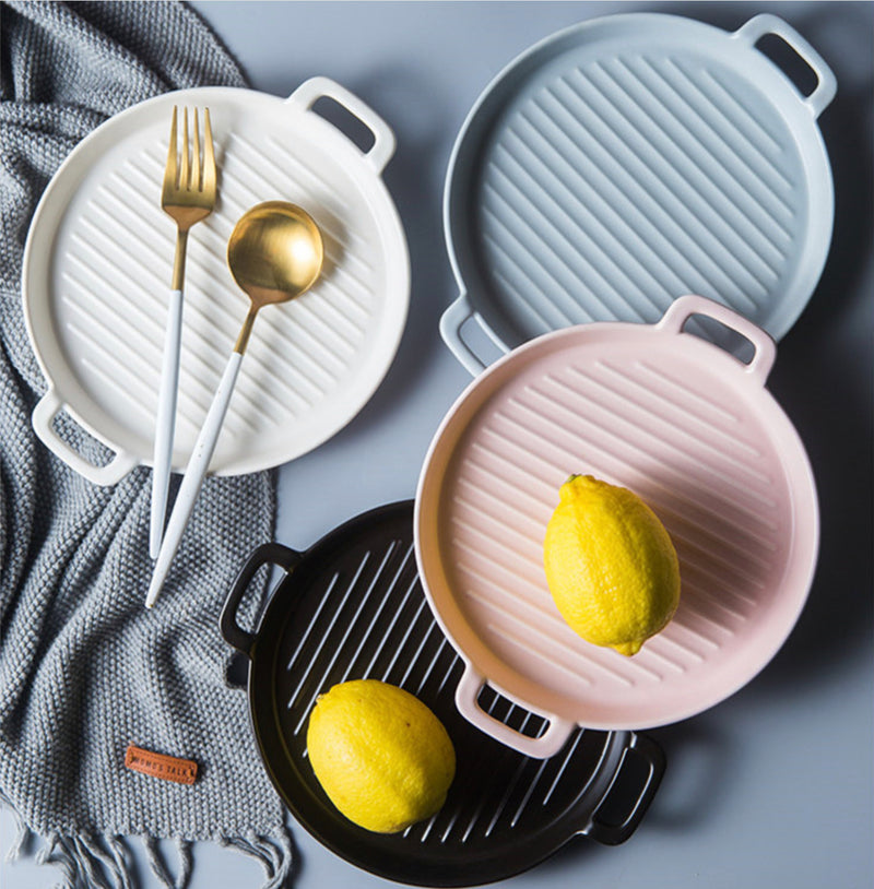 White Round Baking Plate - Baking Tray