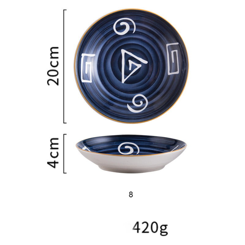 Nitori Ceramic Deep Plate Large 8inch - Serving plate, snack plate, dessert plate | Plates for dining & home decor