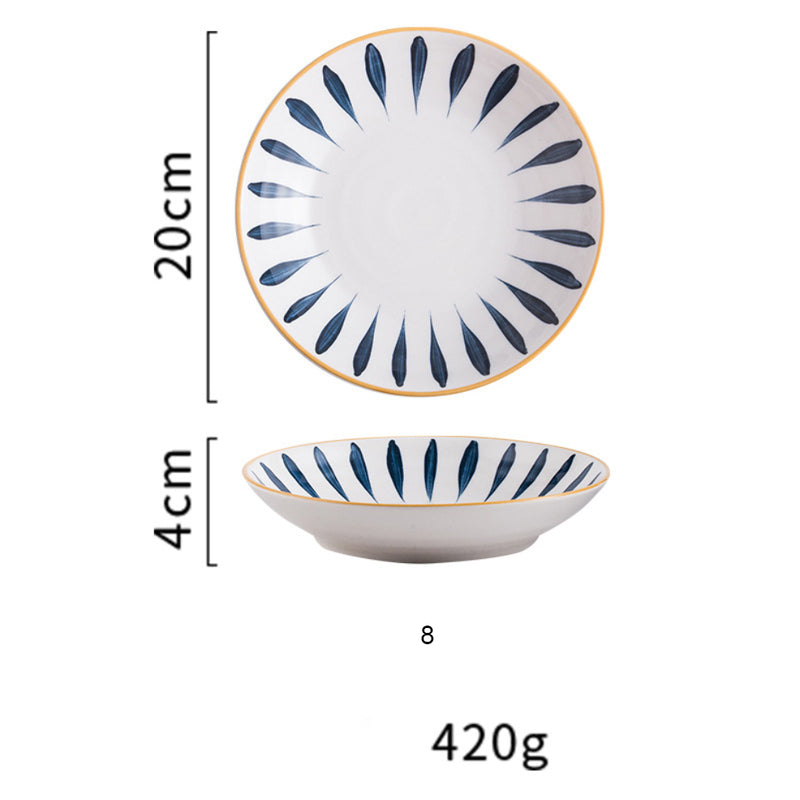 Nitori Ceramic Deep Plate Large 8inch - Serving plate, snack plate, dessert plate | Plates for dining & home decor