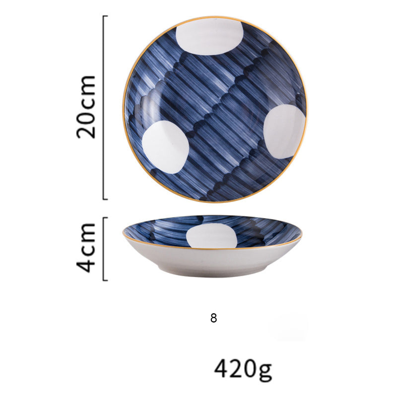 Nitori Ceramic Deep Plate Large 8inch - Serving plate, snack plate, dessert plate | Plates for dining & home decor