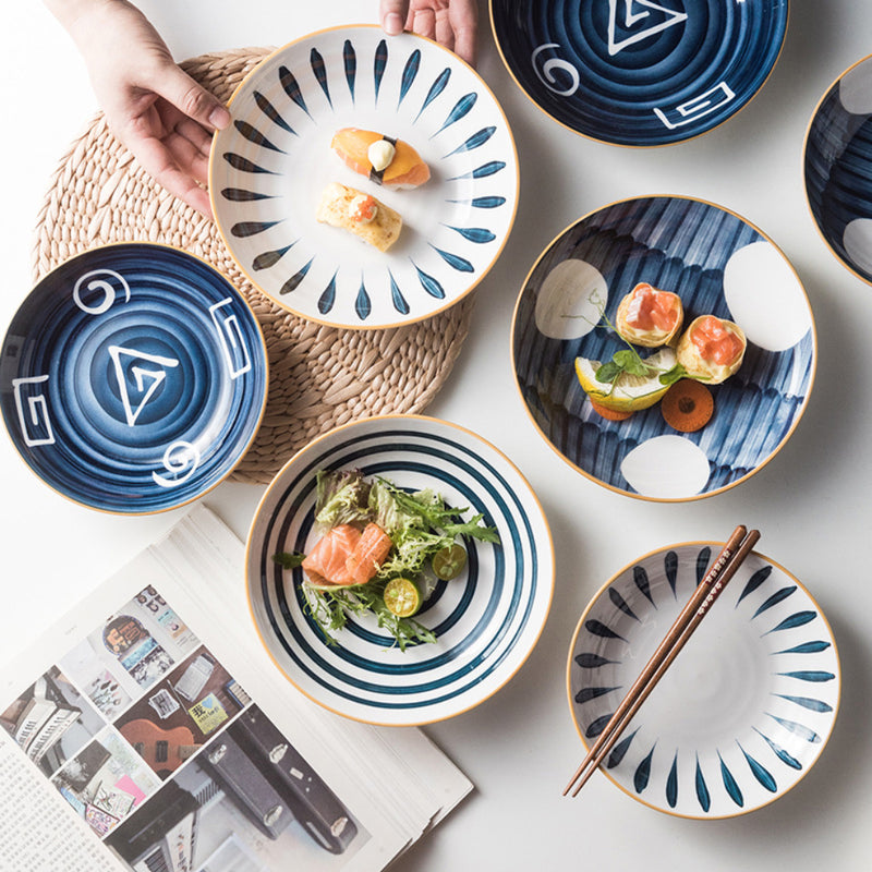 Nitori Ceramic Deep Plate Large 8inch - Serving plate, snack plate, dessert plate | Plates for dining & home decor