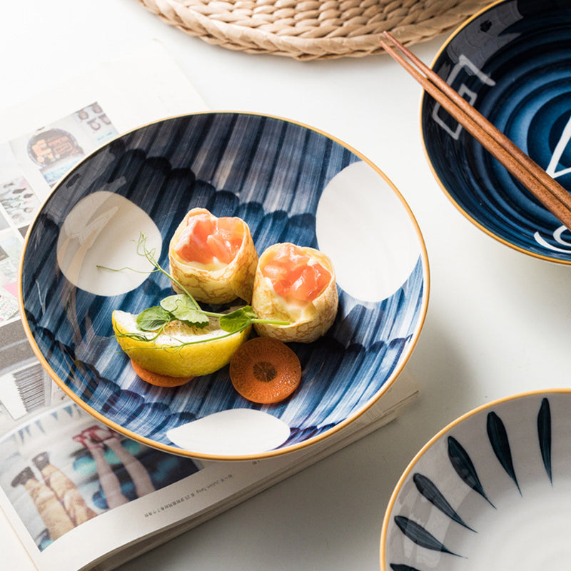 Nitori Ceramic Deep Plate Large 8inch - Serving plate, snack plate, dessert plate | Plates for dining & home decor