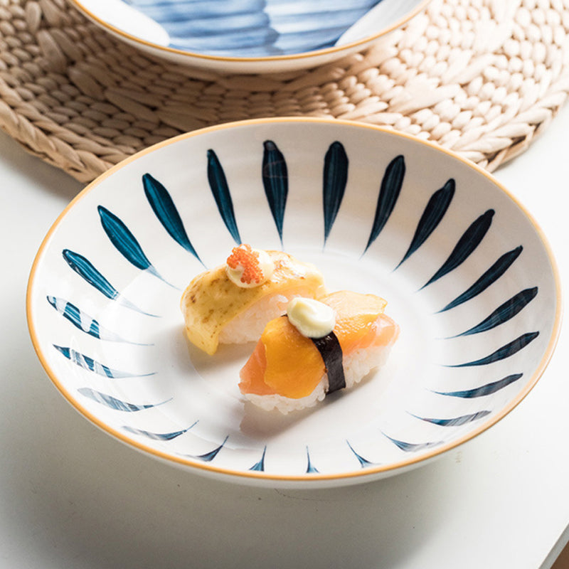 Nitori Ceramic Deep Plate Large 8inch - Serving plate, snack plate, dessert plate | Plates for dining & home decor