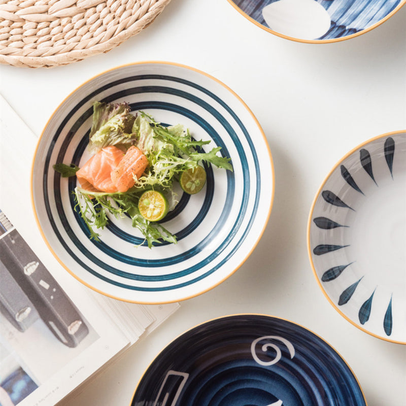 Nitori Ceramic Deep Plate Large 8inch - Serving plate, snack plate, dessert plate | Plates for dining & home decor