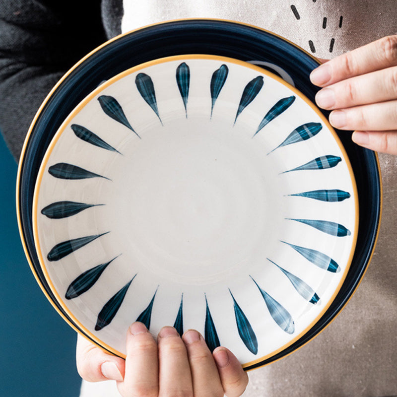 Nitori Ceramic Deep Plate Large 8inch - Serving plate, snack plate, dessert plate | Plates for dining & home decor