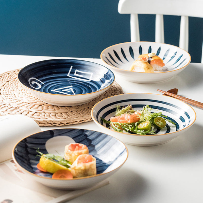 Nitori Ceramic Deep Plate Large 8inch - Serving plate, snack plate, dessert plate | Plates for dining & home decor