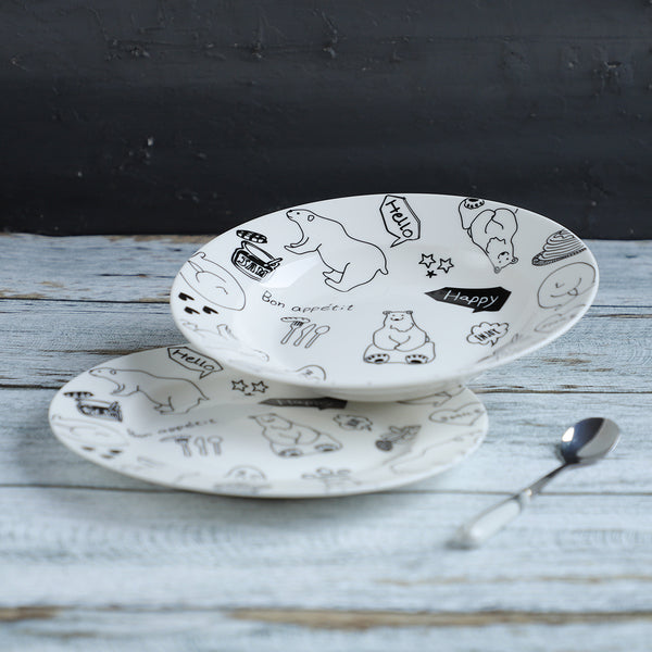 Polar Bear Plates - Serving plate, snack plate, dessert plate | Plates for dining & home decor