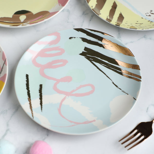 Printed Plates - Serving plate, snack plate, ceramic dinner plates| Plates for dining table & home decor