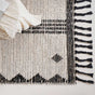 Black and Beige Hand Woven Carpet for Living Room