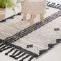 Black and Beige Hand Woven Carpet for Living Room