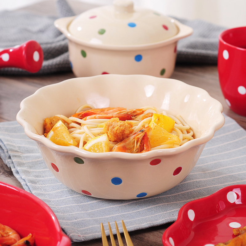 Retro Bowls 600 ml - Bowl, ceramic bowl, serving bowls, noodle bowl, salad bowls, bowl for snacks, large serving bowl | Bowls for dining table & home decor