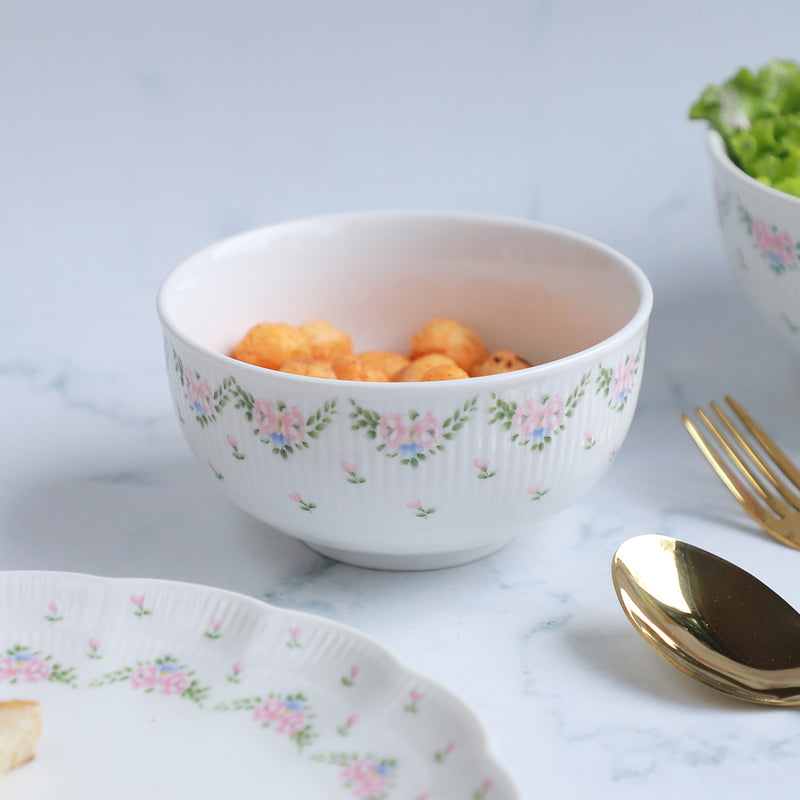 Rose Bowl - Bowl, ceramic bowl, serving bowls, noodle bowl, salad bowls, bowl for snacks, large serving bowl | Bowls for dining table & home decor
