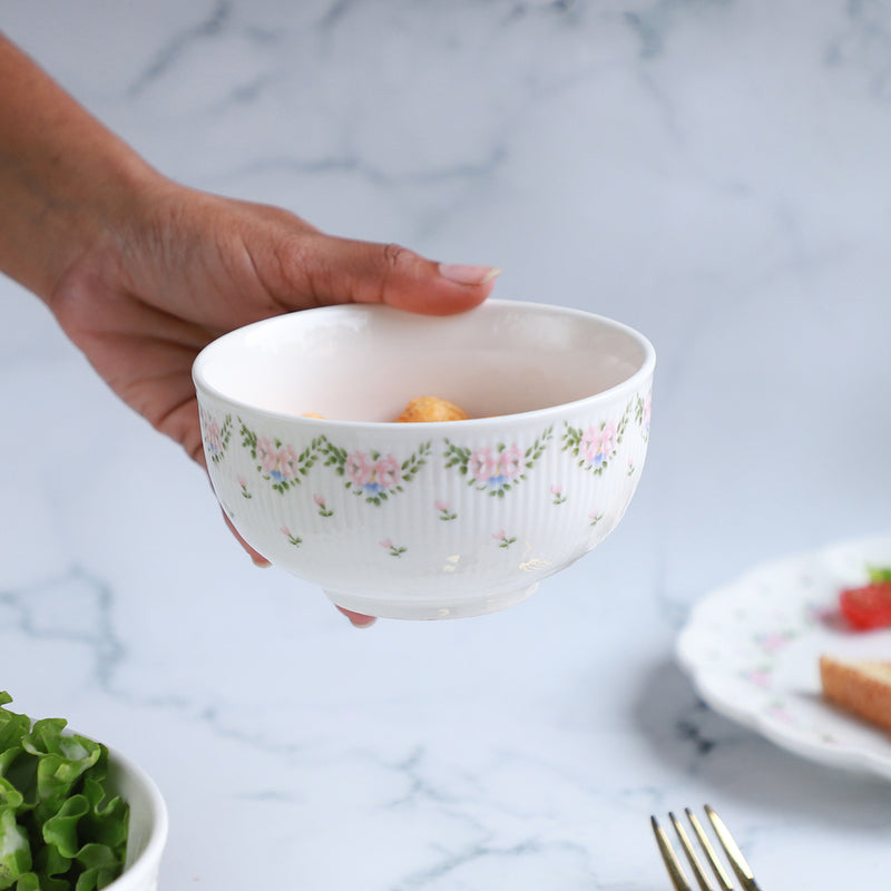 Rose Bowl - Bowl, ceramic bowl, serving bowls, noodle bowl, salad bowls, bowl for snacks, large serving bowl | Bowls for dining table & home decor