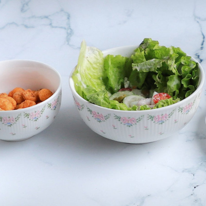Rose Bowl - Bowl, ceramic bowl, serving bowls, noodle bowl, salad bowls, bowl for snacks, large serving bowl | Bowls for dining table & home decor