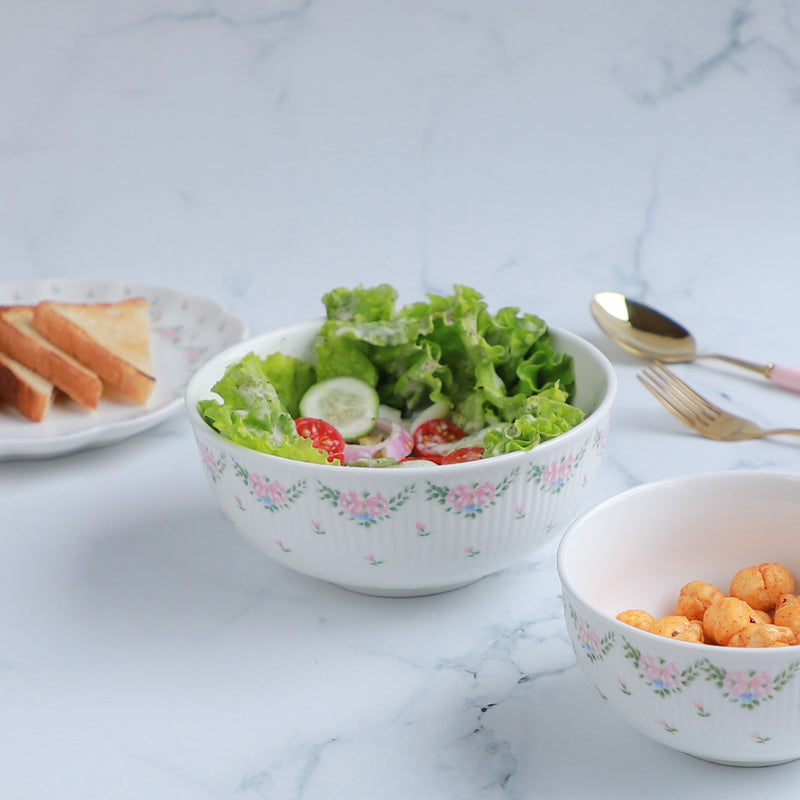 Rose Bowl - Bowl, ceramic bowl, serving bowls, noodle bowl, salad bowls, bowl for snacks, large serving bowl | Bowls for dining table & home decor