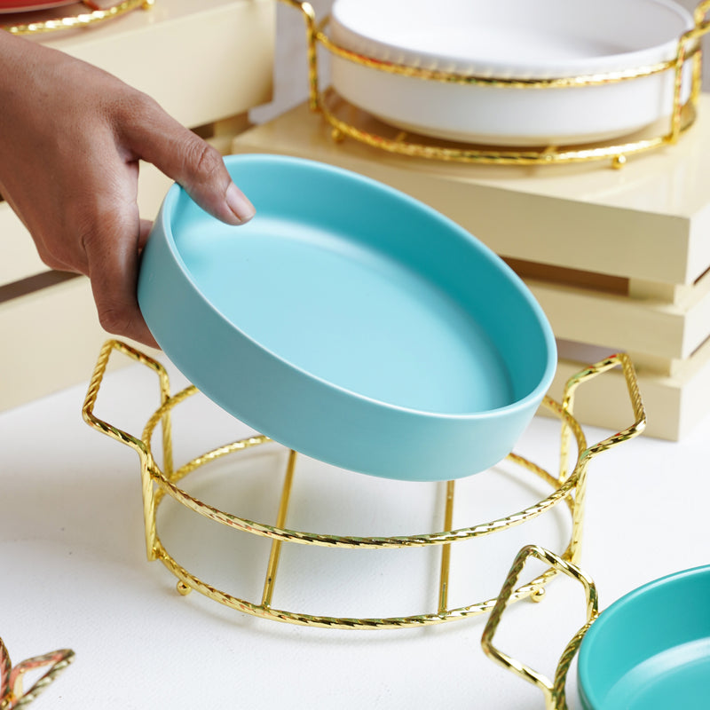 Round Platter - Ceramic platter, serving platter, fruit platter | Plates for dining table & home decor