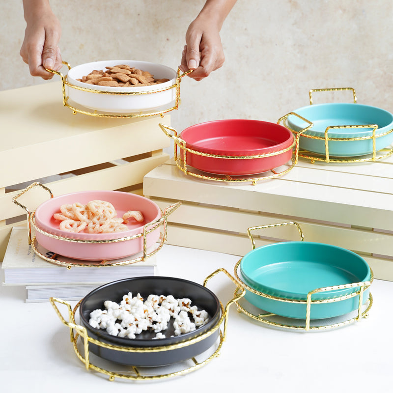 Round Platter - Ceramic platter, serving platter, fruit platter | Plates for dining table & home decor