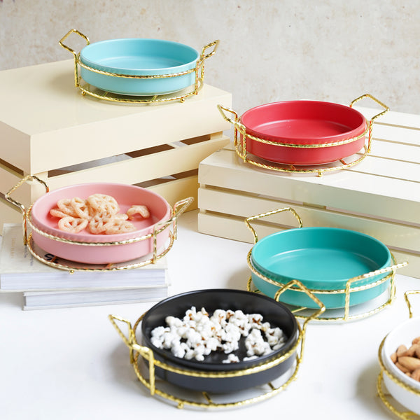 Round Platter - Ceramic platter, serving platter, fruit platter | Plates for dining table & home decor