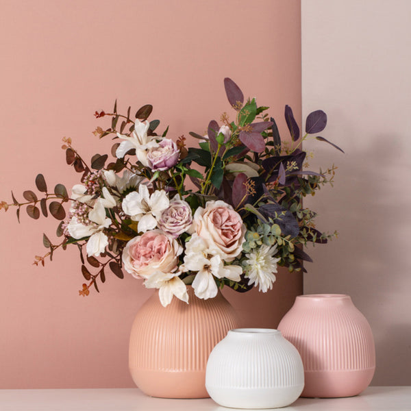 Round Flower Pot - Flower vase for home decor, office and gifting | Home decoration items