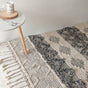 BOHO Arna Hand Woven Rug - White & Dark Grey