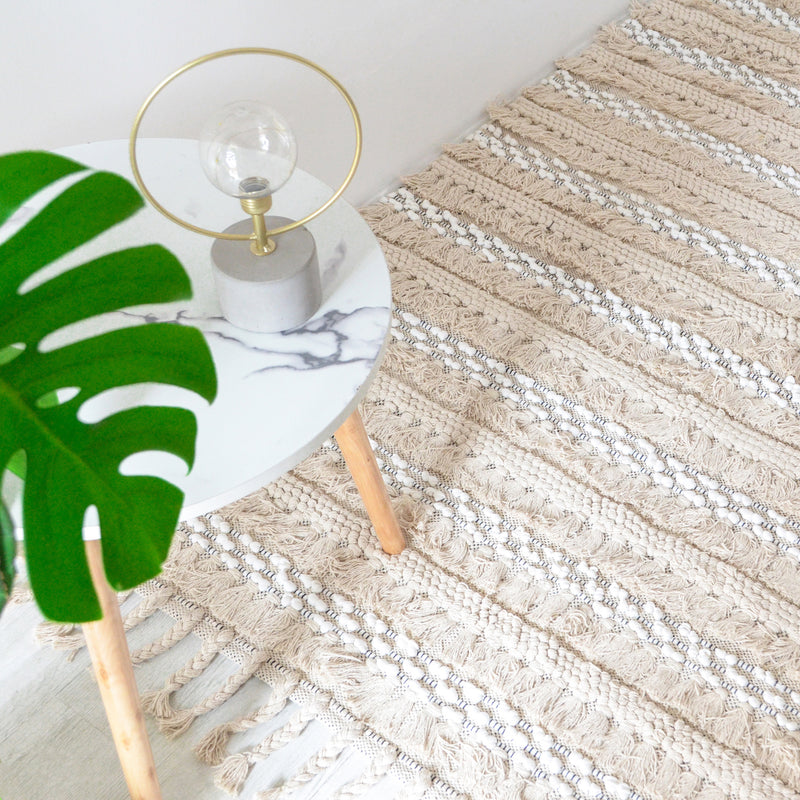BOHO Aria Hand Woven Rug - Natural Brown