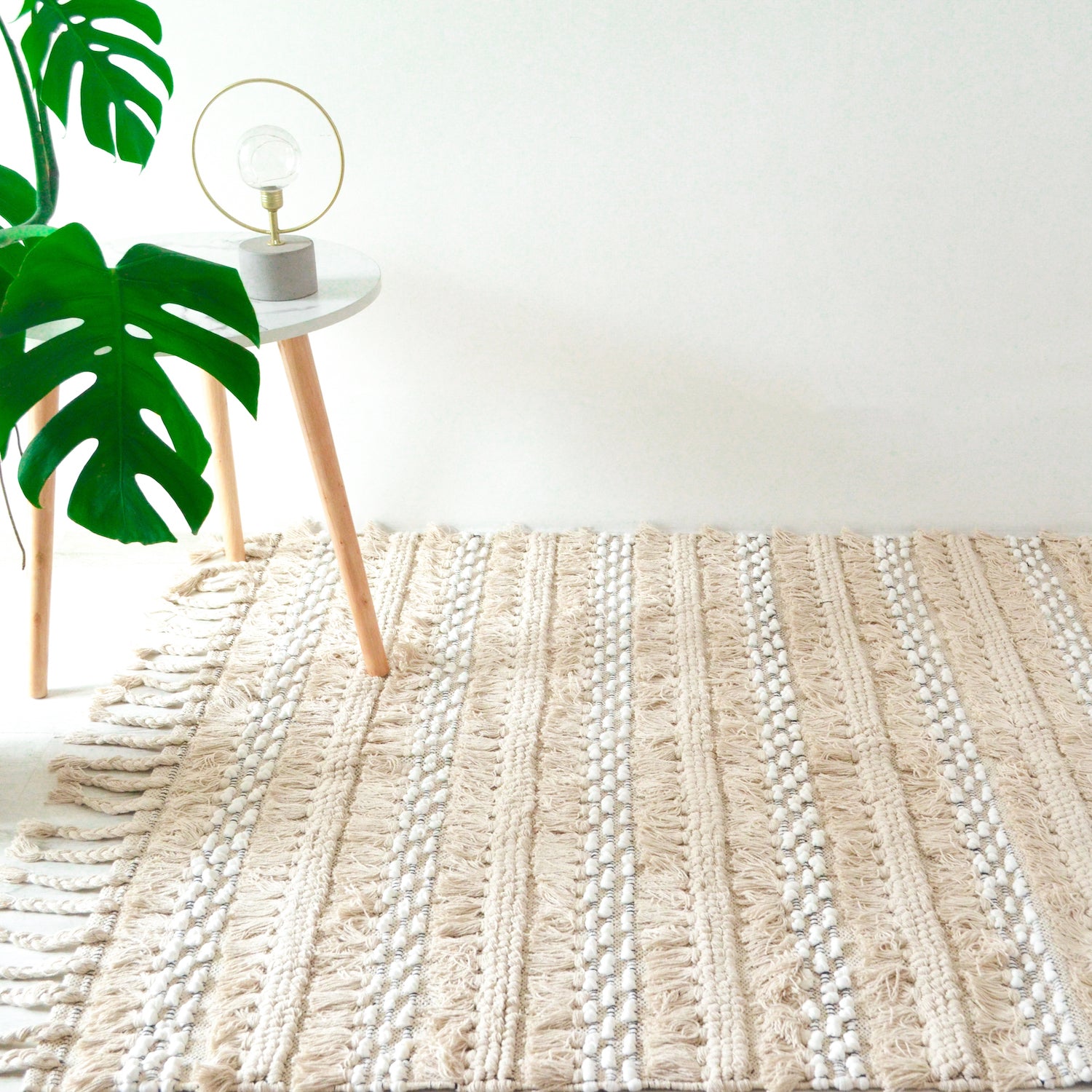 BOHO Aria Hand Woven Rug - Natural Brown