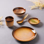 Brown Ceramic Dinner Set For One