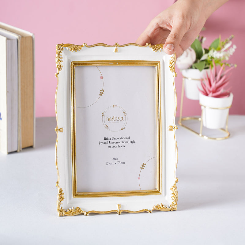Vintage White Photo Frame - Picture frames and photo frames online | Table decor and home decor online