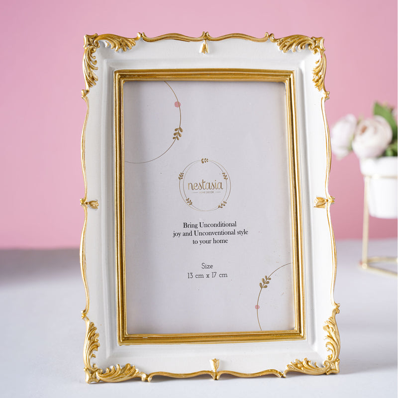 Vintage White Photo Frame - Picture frames and photo frames online | Table decor and home decor online