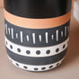 Black Ethnic Flute Vase - Flower vase for home decor, office and gifting | Home decoration items