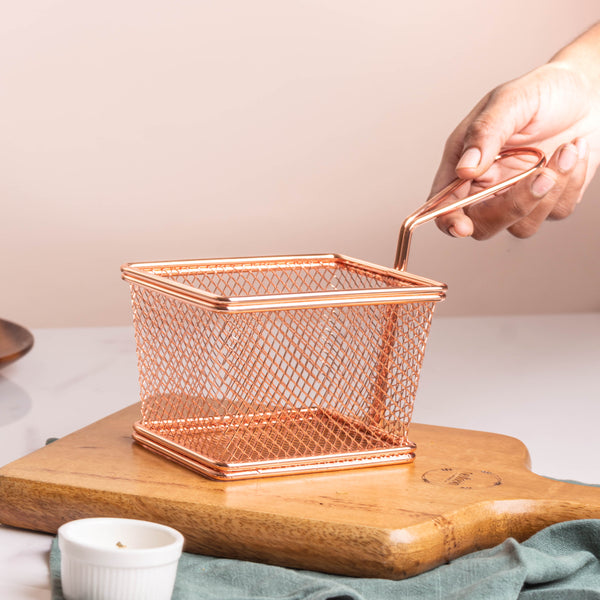 Rosegold French Fries Basket