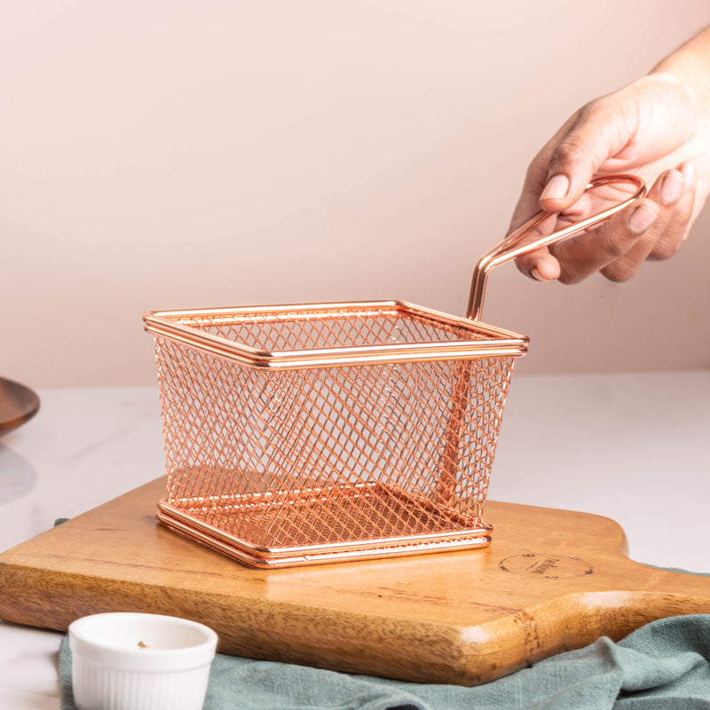 Rosegold French Fries Basket