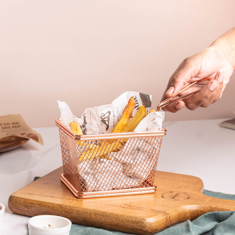 Rosegold French Fries Basket