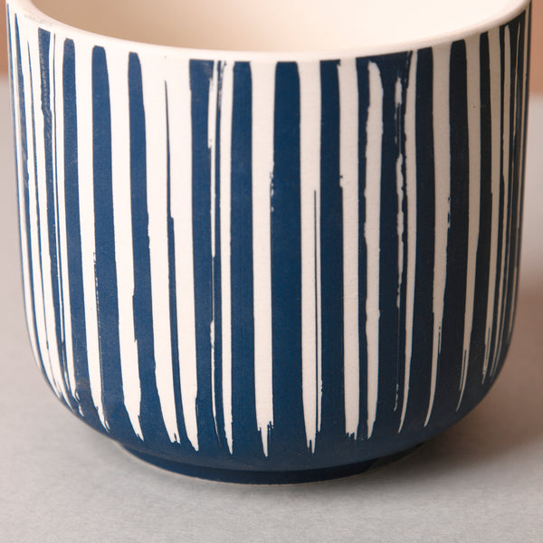 Blue and White Ceramic Flower Pot - Flower vase for home decor, office and gifting | Home decoration items