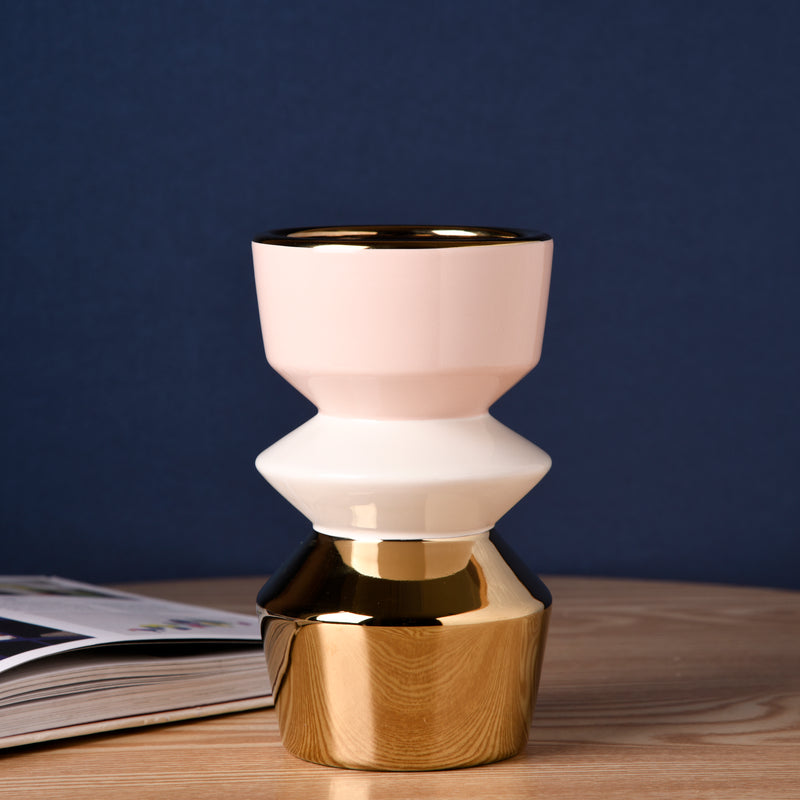 Ornamental Pink Flower Pot - Flower vase for home decor, office and gifting | Home decoration items