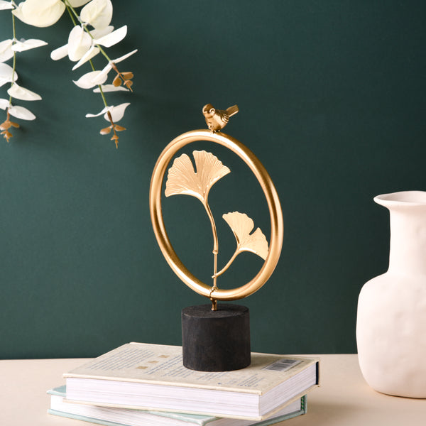 Gold Leaf Display - Showpiece | Home decor item | Room decoration item