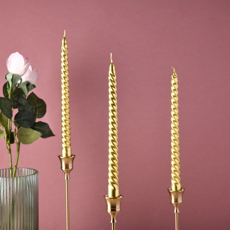 Spiral Taper Candle Set of 4 - Candle | Home decor