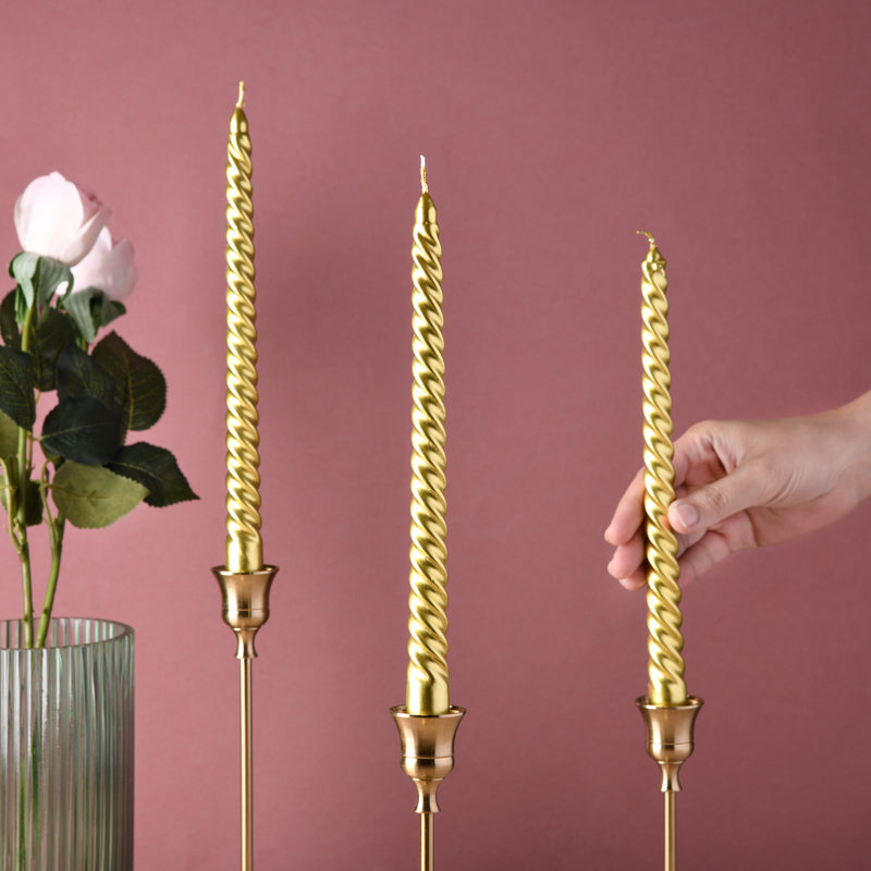 Spiral Taper Candle Set of 4 - Candle | Home decor