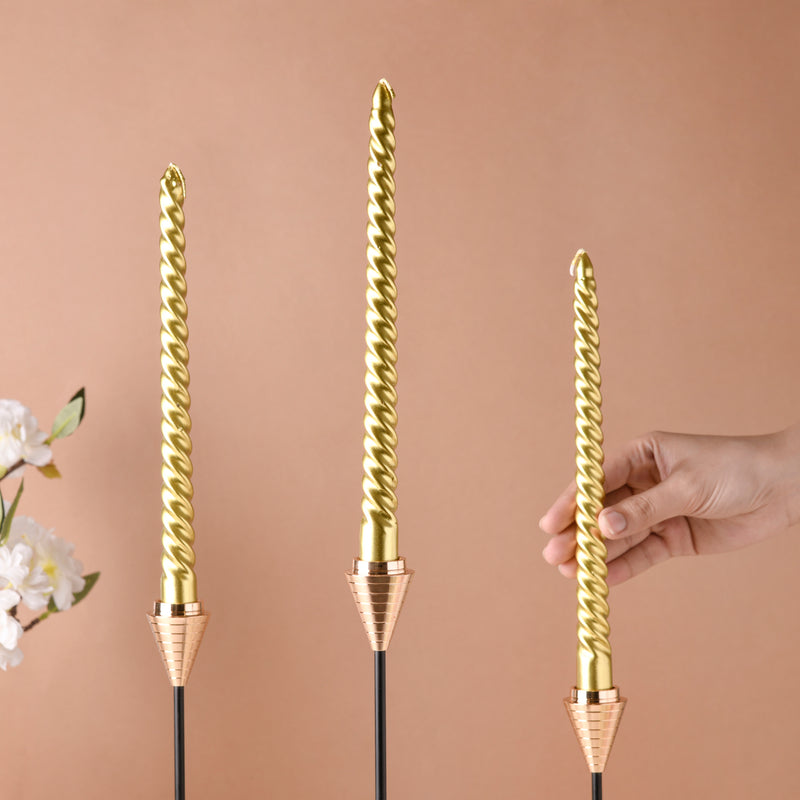 Spiral Taper Candle Set of 4 - Candle | Home decor