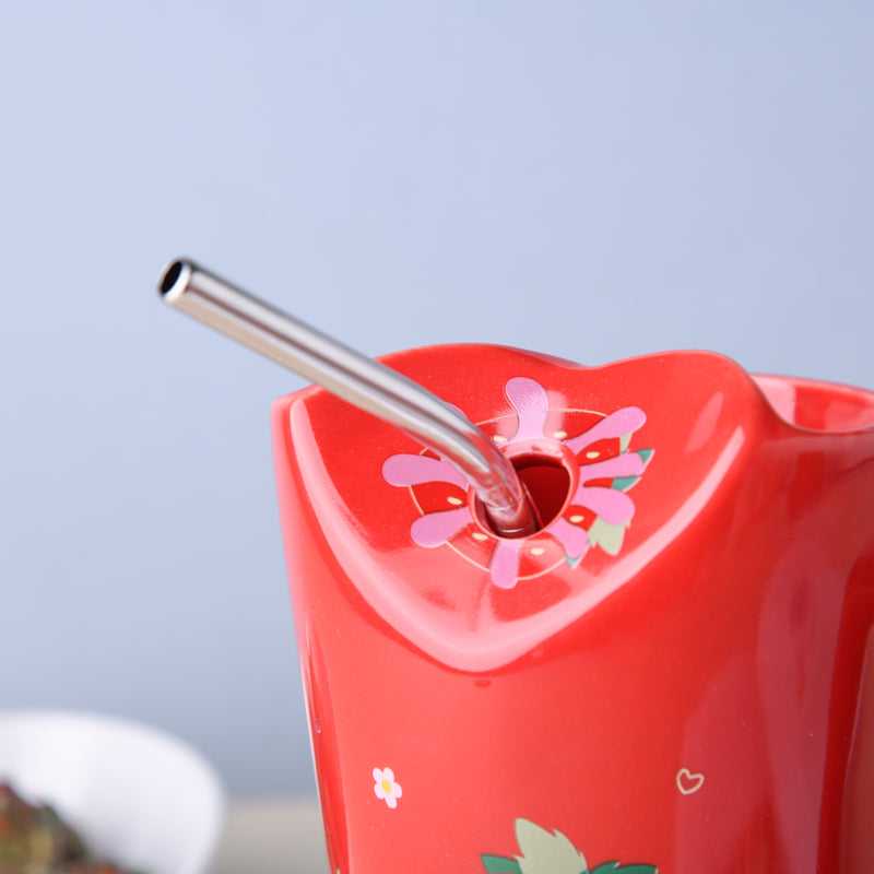 Strawberry Sipper- Mug for coffee, tea mug, cappuccino mug | Cups and Mugs for Coffee Table & Home Decor