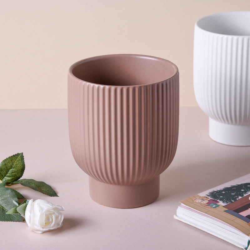 Handmade Ceramic Plant Pot - Flower vase for home decor, office and gifting | Home decoration items